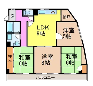 愛知県名古屋市瑞穂区大殿町3【マンション】の間取り