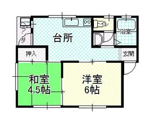 コンフレール山田【1階】の間取り