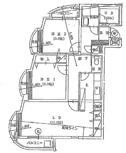 レジデンス竹の塚【3階】の間取り