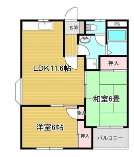 ジュンハイツI【2階】の間取り
