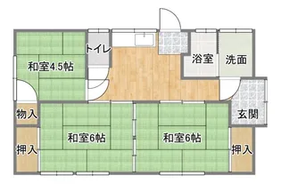 福島県いわき市佐糠町【一戸建】の間取り