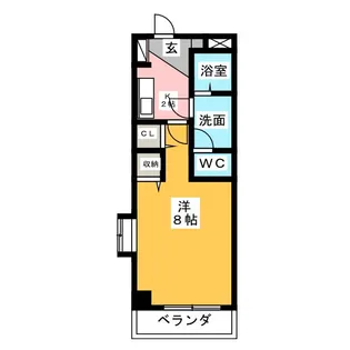 コスモ【8階】の間取り