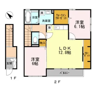 ハイネスA【2階】の間取り