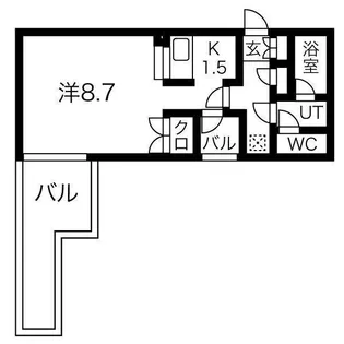 コーポYAHATAナンバ元町【2階】の間取り