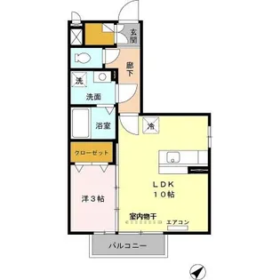 埼玉県深谷市上柴町西1【アパート】の間取り