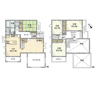 千葉県船橋市坪井東2【一戸建】の間取り