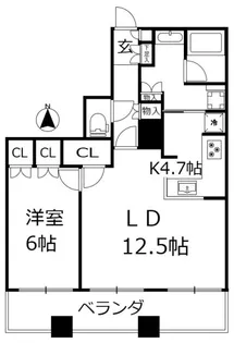 ウェリスシティ大森タワー【4階】の間取り