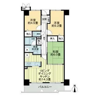 サーパス木太公園【2階】の間取り
