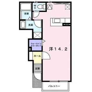 プリムヴェール【1階】の間取り