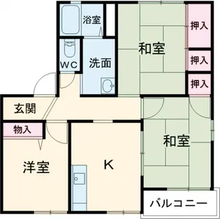 メゾンソレーユI【1階】の間取り