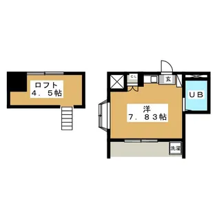 エステート鷹の台【1階】の間取り