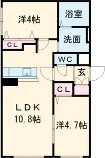 センチュリー日の出【3階】の間取り
