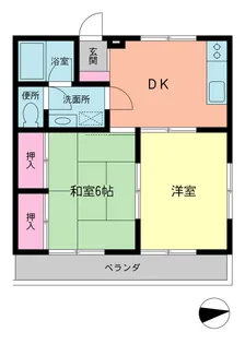 アシュア八王子【2階】の間取り