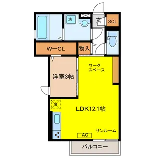 岐阜県岐阜市高野町4【アパート】の間取り