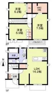 千葉県千葉市稲毛区園生町【一戸建】の間取り