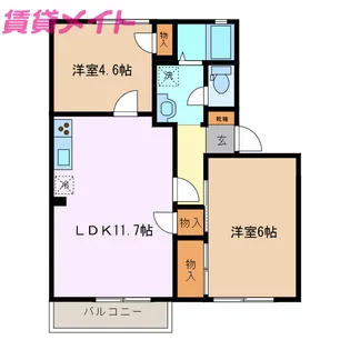 タウンA【1階】の間取り