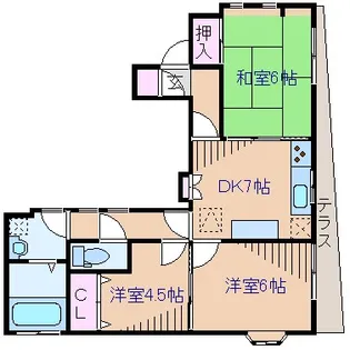 神奈川県横浜市鶴見区北寺尾7【アパート】の間取り