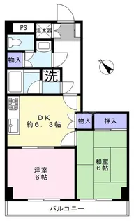 ビューパレス美野里【4階】の間取り