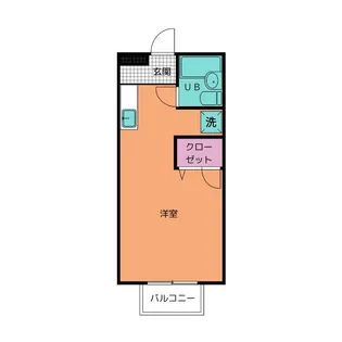 マンションカワサキ【1階】の間取り