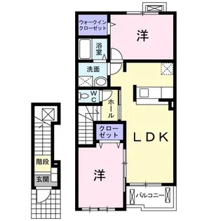 ラージ K【2階】の間取り