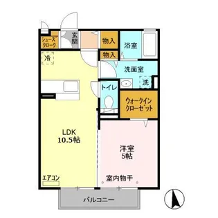 茨城県水戸市平須町【アパート】の間取り