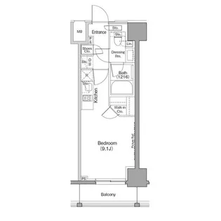 ザ・パークハビオ巣鴨【7階】の間取り