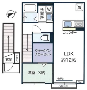 アンソレイユ高田馬場【2階】の間取り