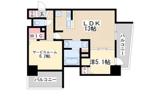 セレジェイラ江坂【5階】の間取り