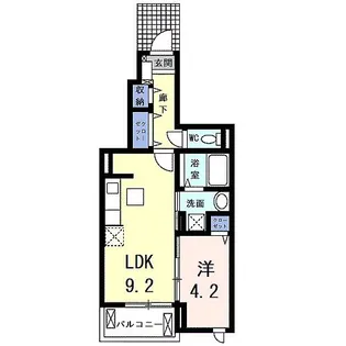 京都府京都市伏見区桃山町安芸山【アパート】の間取り