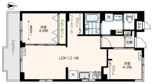 メゾンロアール【3階】の間取り