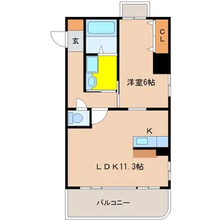 リヴィエールトピカ ピュア【8階】の間取り