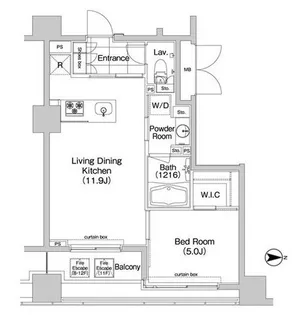 東京都中央区新川2【マンション】の間取り