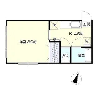 リバーハイツ【2階】の間取り