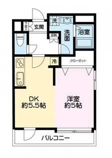 1DKの間取り画像