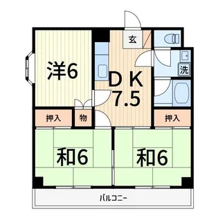 ハイツたちばな3号館【2階】の間取り