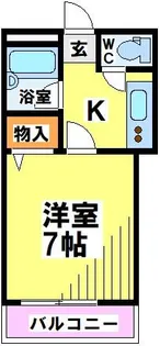 東京都調布市調布ケ丘4【アパート】の間取り