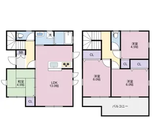 徳島県板野郡北島町中村字蛇池【一戸建】の間取り