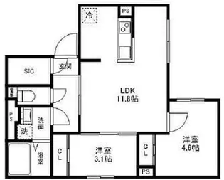 マリオン杉並【5階】の間取り