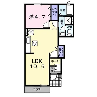 グランシャトーIno II【1階】の間取り