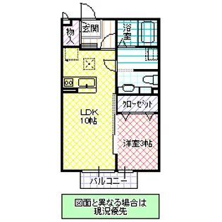 マツージュ平台【2階】の間取り