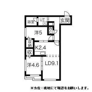 グランドサクセス琴似III【5階】の間取り