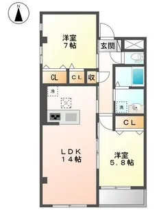 東京都日野市大字日野【マンション】の間取り