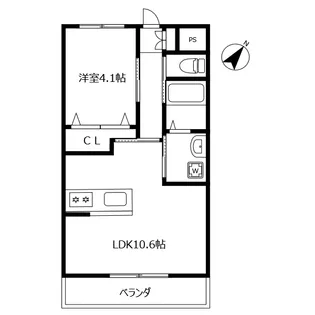 ユニヴァリィ県庁東【2階】の間取り