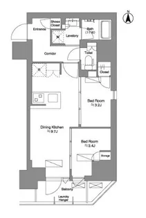 Brillia ist 新御徒町【6階】の間取り