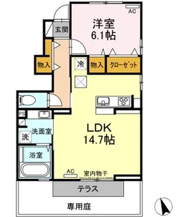 高知県南国市大そね甲【アパート】の間取り