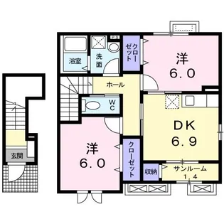 フロ-リッシュ・ヴィラ【2階】の間取り