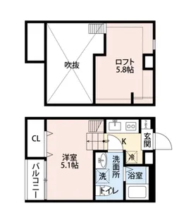 プランドール天台【1階】の間取り