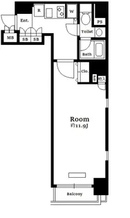 東京都新宿区払方町【マンション】の間取り