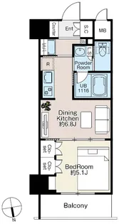 プレジリア日本橋馬喰町【5階】の間取り