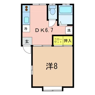 ハイツトラッドI【2階】の間取り